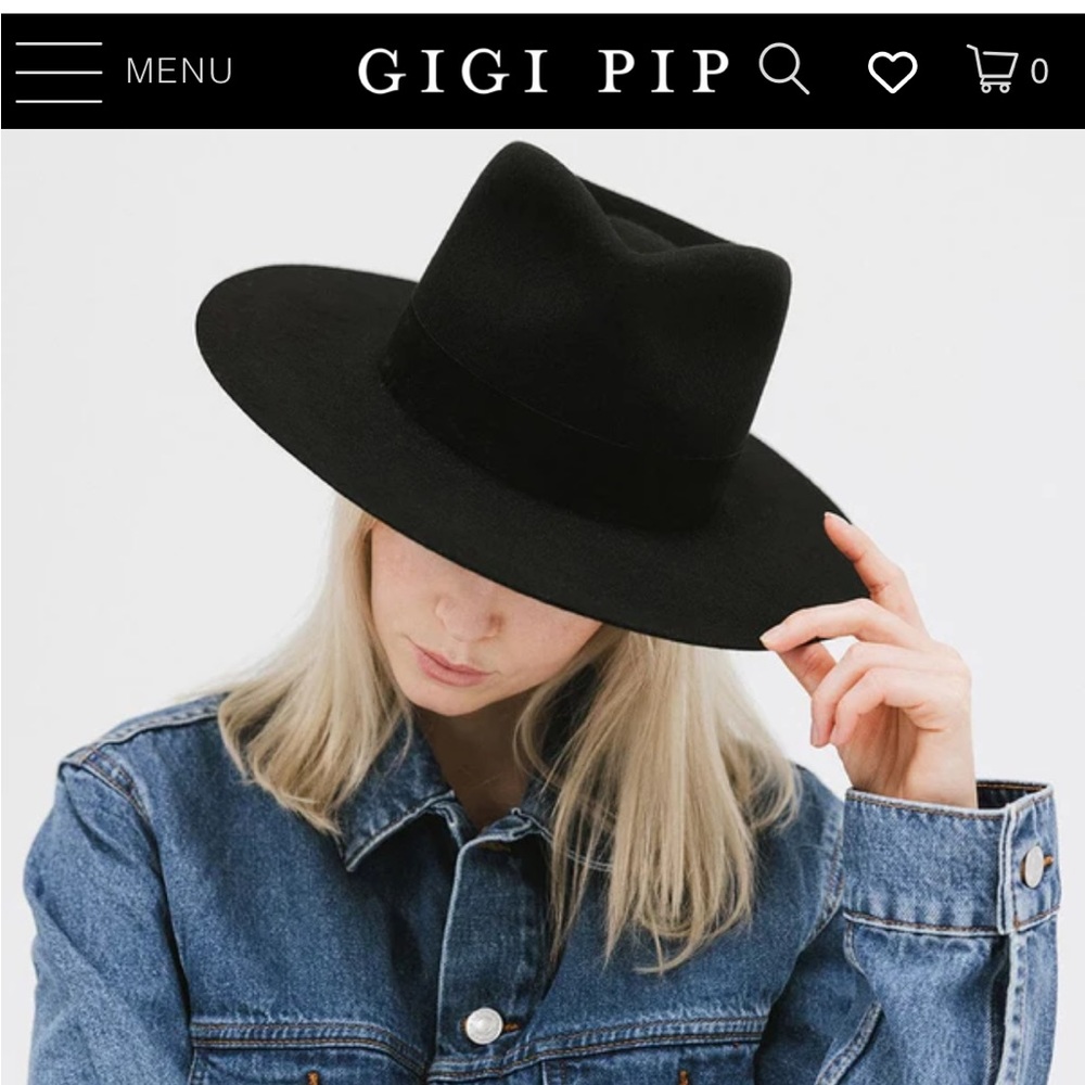 Gigi Pip Miller Fedora in Black